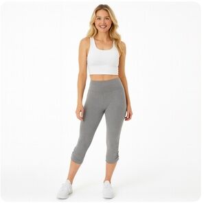 LULULEMON Grey Capri Scrunch Ankle Leggings Size 6